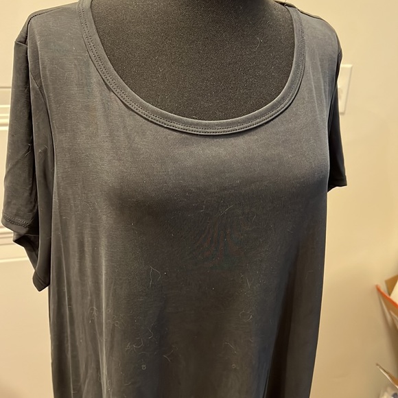 NWOT Torrid 3x black soft shirt top with side tie - Picture 3 of 7